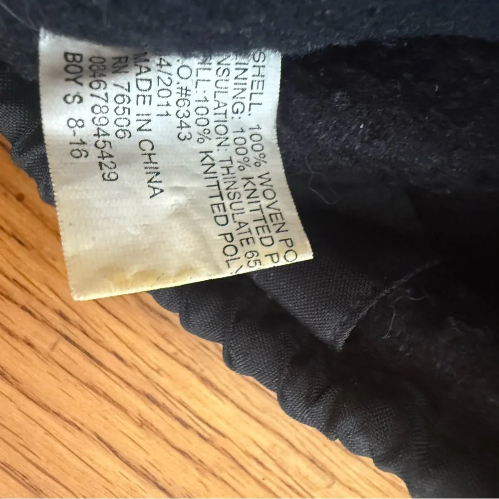 Thinsulate boys black gloves small 8 - 15